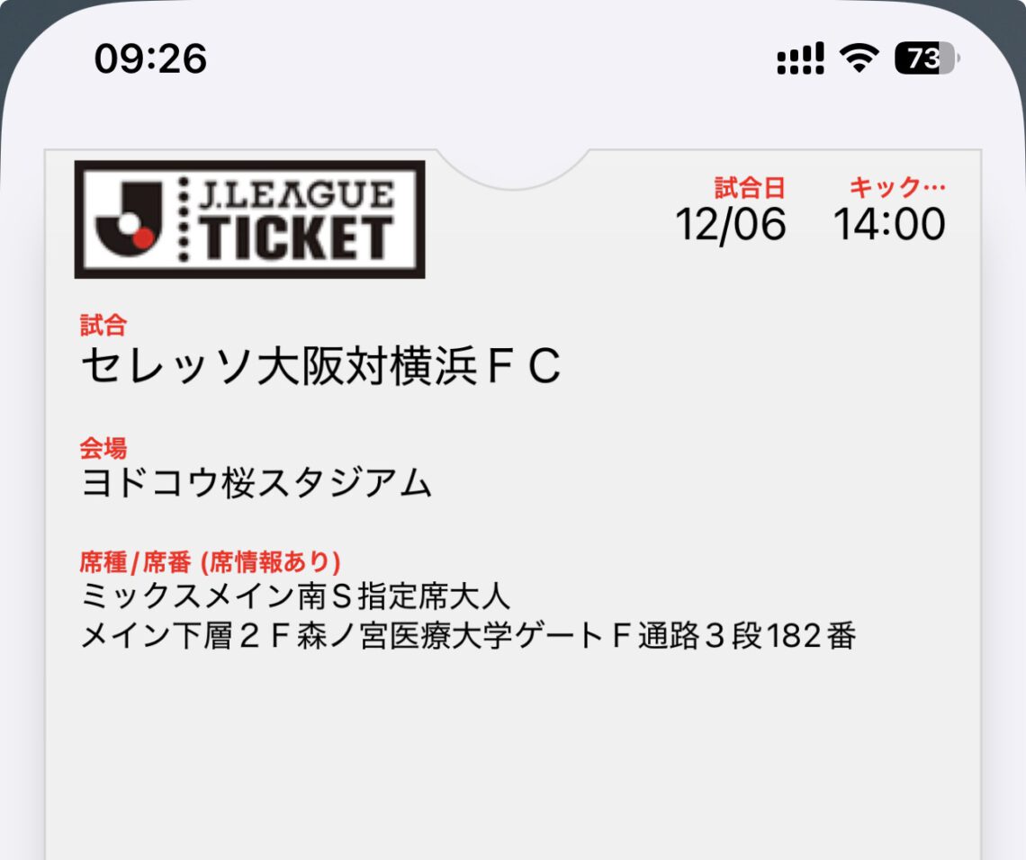 Screenshot des Tickets auf dem Mobiltelefon